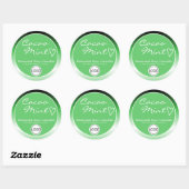 Modèle du logo de Mint Ombre Circle Soy Étiquette (Feuille)