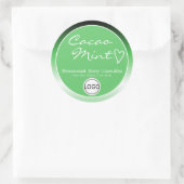 Modèle du logo de Mint Ombre Circle Soy Étiquette (Sac)