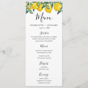 Modèle du menu Citron