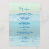 Modèle du menu Mariage Arrière - plan Ocean Waves (Devant)