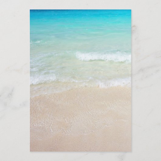 Modèle du menu Mariage bord de mer (Dos)