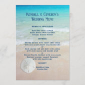 Modèle du menu Mariage bord de mer (Devant)