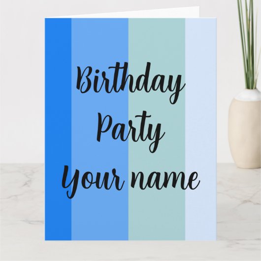 Modèle du nom de la fête d'anniversaire (Devant)