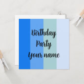 Modèle du nom de la fête d'anniversaire (Devant/Arrière en situation)