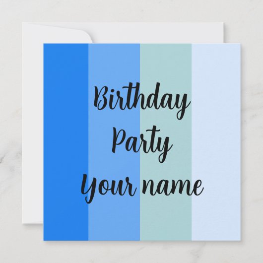 Modèle du nom de la fête d'anniversaire (Devant)