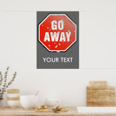 Modèle du panneau Grunge 'Go Away' - Poster (Cuisine)