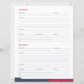 Modèle du procès-verbal de réunion professionnelle (Dos)