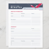 Modèle du procès-verbal de réunion professionnelle (Devant)