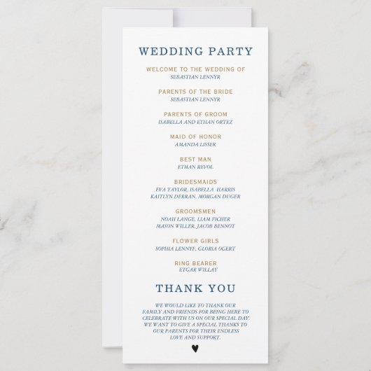 Modèle du programme bleu et or de la Marine (Dos)