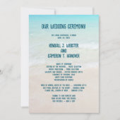 Modèle du programme de cérémonie de mariage sur la (Devant)