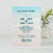 Modèle du programme de cérémonie de mariage sur la (Debout devant)