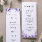 Modèle du programme de cérémonie de Mariage violet