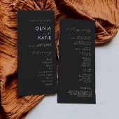 Modèle du programme de cérémonie du Mariage noir