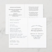 Modèle du programme de mariage (Devant / Derrière)