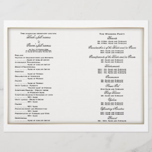 Modèle du programme de mariage