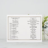 Modèle du programme de mariage (Debout devant)