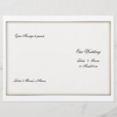 Modèle du programme de mariage (Dos)