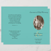 Modèle du programme de mariage catholique turquois (Devant / Derrière)