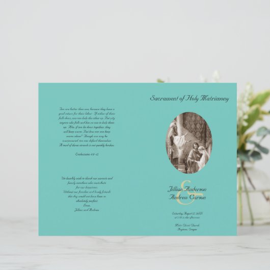 Modèle du programme de mariage catholique turquois (Debout devant)