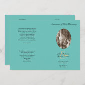 Modèle du programme de mariage catholique turquois (Devant / Derrière)