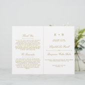 Modèle du programme de mariage Gold & White élégan (Debout devant)