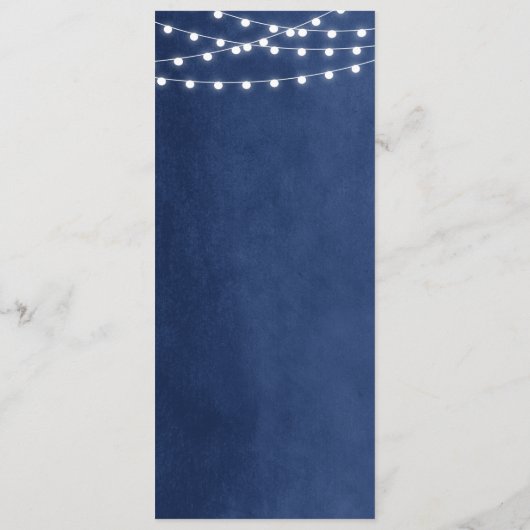 Modèle du programme de mariage Marine Blue String (Dos)