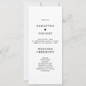 Modèle du programme de mariage moderne (Devant)