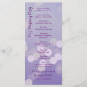 Modèle du programme de mariage moderne violet Lila (Dos)