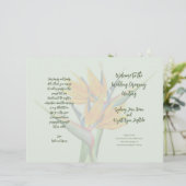Modèle du programme de mariage Oiseau de paradis (Debout devant)