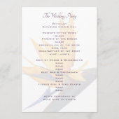 Modèle du programme de mariage plat pour oiseaux d (Dos)