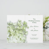 Modèle du programme de mariage plié blanc Limeligh (Debout devant)