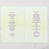 Modèle du programme de mariage plié Purple Hydrang (Dos)