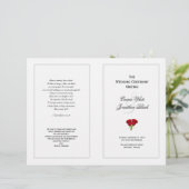 Modèle du programme de mariage Red Roses (Debout devant)