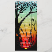 Modèle du programme de mariage Rustic Tree Sunset (Devant)