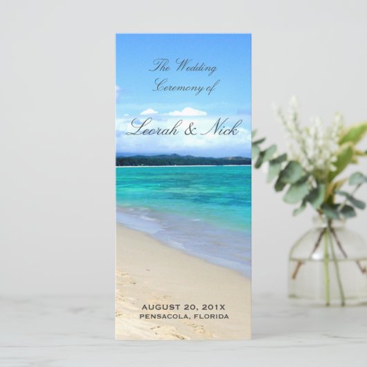 Modèle du programme de mariage sur la plage (Debout devant)