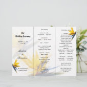 Modèle du programme de mariage triplé Bird of Para (Debout devant)