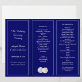 Modèle du programme de mariage triplé de la Marine (Devant / Derrière)