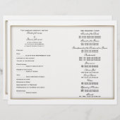 Modèle du programme de mariage (trois) (Devant / Derrière)