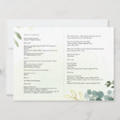 Modèle du Programme de Messe Nuptiale Mariage cath (Dos)