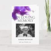 Modèle du programme de services funéraires en mémo (Devant)