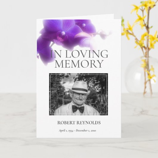 Modèle du programme de services funéraires en mémo (Fleur jaune)