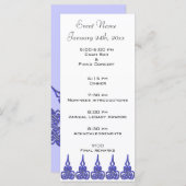 Modèle du programme d'événements - Customisé (Devant / Derrière)