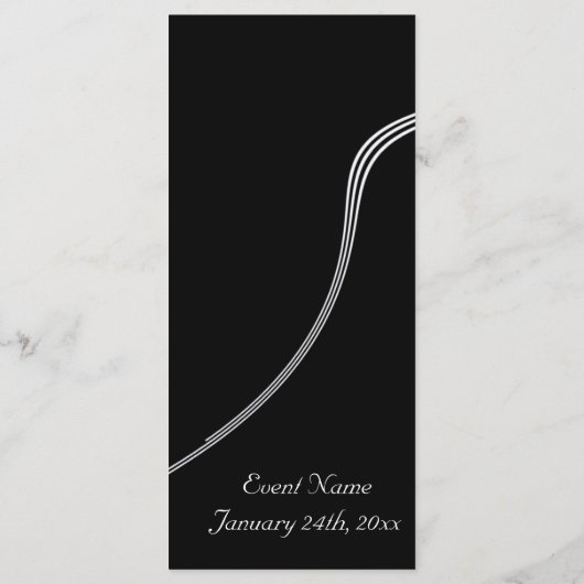 Modèle du programme d'événements - Customisé (Dos)