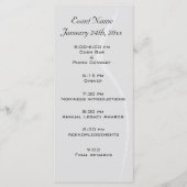 Modèle du programme d'événements - Customisé (Devant)