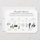 Modèle du programme d'icône du Mariage d'aquarelle (Devant)