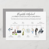 Modèle du programme d'icône du Mariage d'aquarelle (Devant / Derrière)