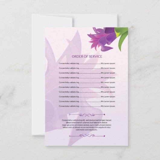 Modèle du programme funéraire (Dos)