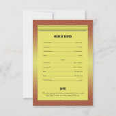 Modèle du programme funéraire (Dos)