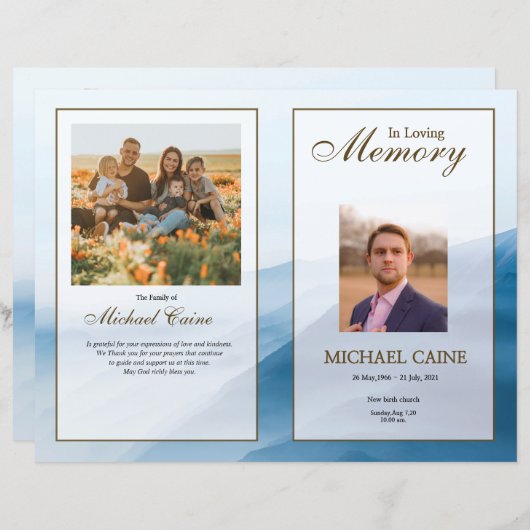 Modèle du programme funéraire (Devant / Derrière)