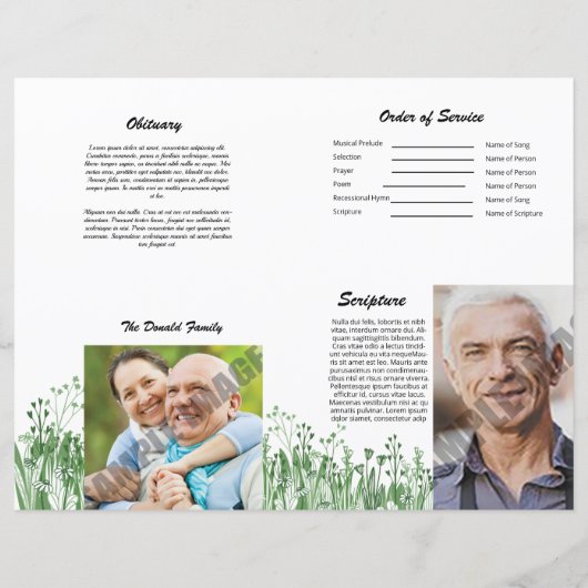 Modèle du programme funéraire (Dos)